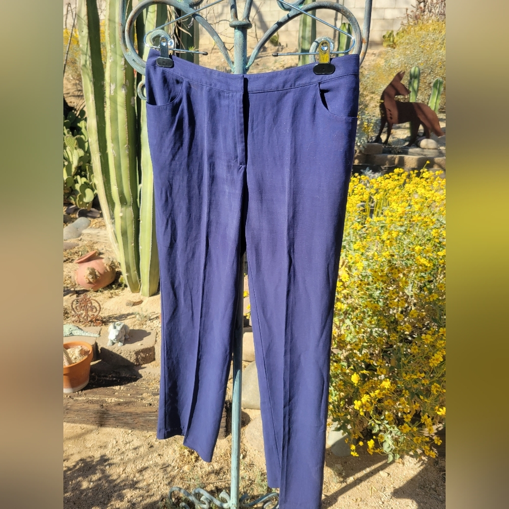 J. Jill Linen Blend Blue Pants Lightweight